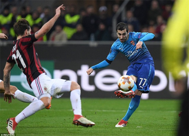 Trước đó ở phút 14, Mkhitaryan đã mở tỷ số cho Arsenal