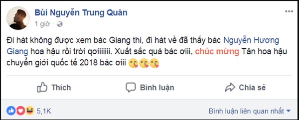 Làng giải trí Việt vỡ òa khi Hương Giang đăng quang Hoa hậu Chuyển giới Quốc tế 2018-11