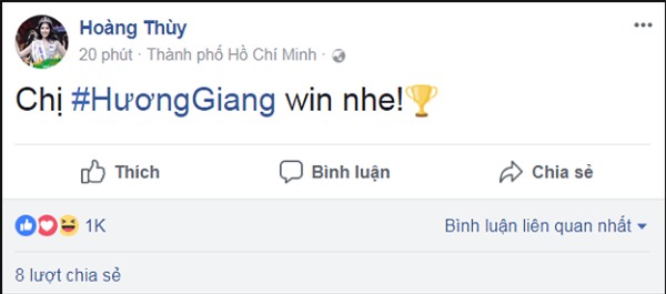 Làng giải trí Việt vỡ òa khi Hương Giang đăng quang Hoa hậu Chuyển giới Quốc tế 2018-2