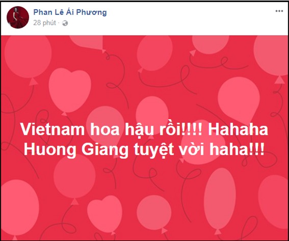 Làng giải trí Việt vỡ òa khi Hương Giang đăng quang Hoa hậu Chuyển giới Quốc tế 2018-3