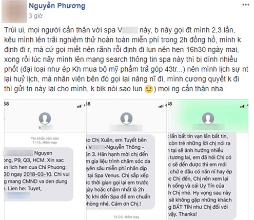 Nhận lời đến spa làm đẹp miễn phí rồi hủy hẹn, khách hàng bị nhân viên nhắn tin mắng xối xả - Ảnh 1.