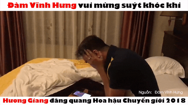 Đàm Vĩnh Hưng khóc khi Hương Giang Idol đăng quang Hoa hậu Chuyển giới Quốc tế 2018-2