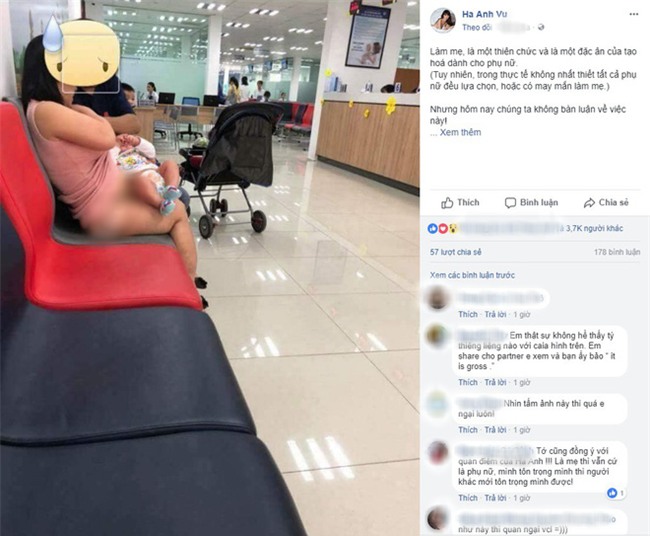 Siêu mẫu Hà Anh, diễn viên Anh Thư lên tiếng về bức ảnh mẹ vén váy cho con bú nơi công cộng - Ảnh 2.