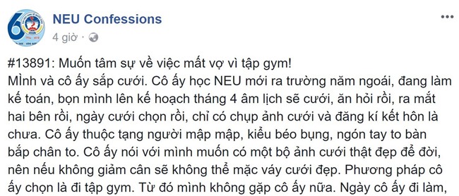 Thanh niên bị cắm sừng trước ngày cưới vì bạn gái cặp kè với HLV phòng gym
