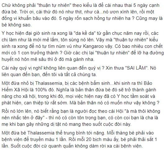 sao việt, sinh con thuận tự nhiên, tử vong vì sinh con thuận tự nhiên