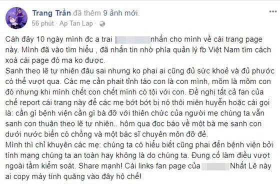 sao việt, sinh con thuận tự nhiên, tử vong vì sinh con thuận tự nhiên