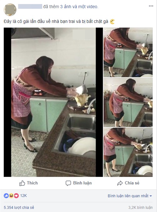 Cô gái trẻ vật lộn chiến đấu với con gà luộc khiến dân tình cười té ghế - Ảnh 1.