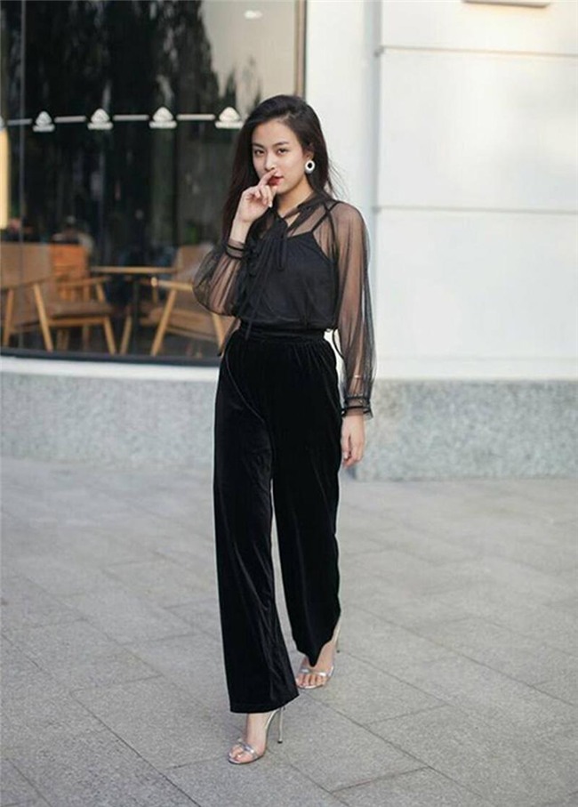 dung la dang cap ho ngoc ha, thanh hang, mac quan vai den cung sang chanh het nac! - 5