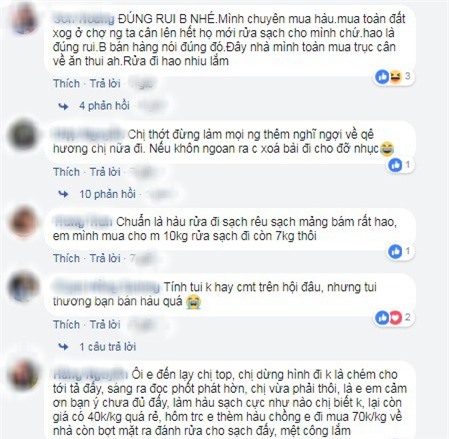 Lên chợ online tố cáo người bán đưa 2 kg hàu, sau khi rửa sạch còn 1,6 kg, chị nội trợ tưởng được bênh ai ngờ ăn mắng - Ảnh 6.