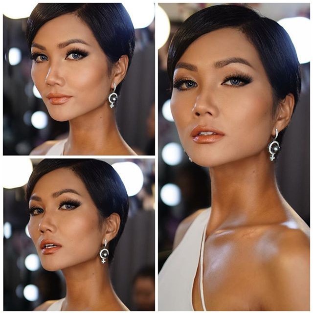 Tóc mái chéo nữ tính là thế, nhưng Hoa hậu HHen Niê lại vuốt gel nặng nề khiến nhan sắc giảm đi nhiều phần  - Ảnh 4.