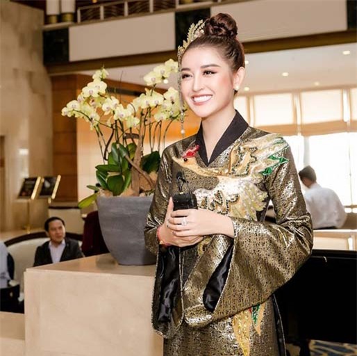 a hau huyen my khoe ve dep kieu sa do sac cung hh my linh, ky duyen hinh anh 4