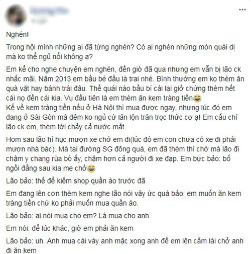 Mẹ bầu kể chuyện ngén ngẩm thèm kem Tràng Tiền, bún tôm Hải Phòng cách xa cả nghìn cây số khiến ai nghe cũng sợ có thai - Ảnh 1.