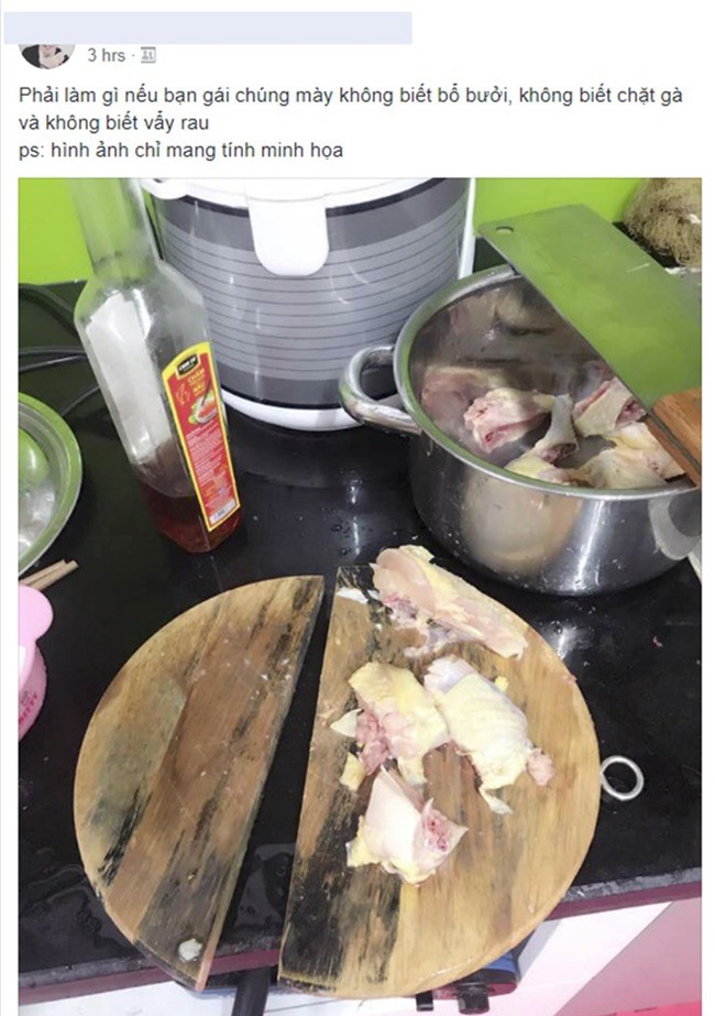 Lên án người yêu không biết bổ bưởi, chặt gà và vẩy rau, không ngờ chàng trai mới là người hứng trọn gạch đá - Ảnh 1.