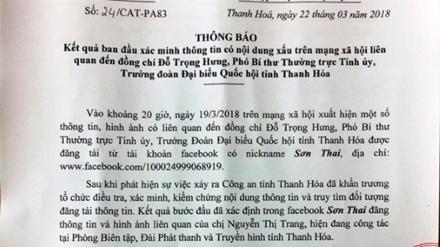 Đỗ Trọng Hưng,Phó bí thư Thanh Hóa,tin bịa đặt,tin đồn