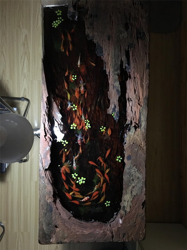 tranh cá 3D,cá chép 3D,tranh 3D