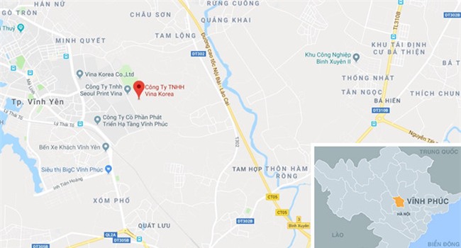 Chay lon tai cong ty may Han Quoc o Vinh Phuc hinh anh 3