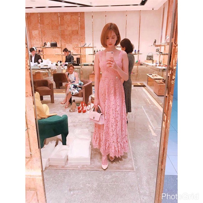 Có ai như Ngọc Trinh, đã sắm một loạt đồ hiệu màu hồng lại còn diện cả loạt váy áo màu hồng mới chịu  - Ảnh 10.