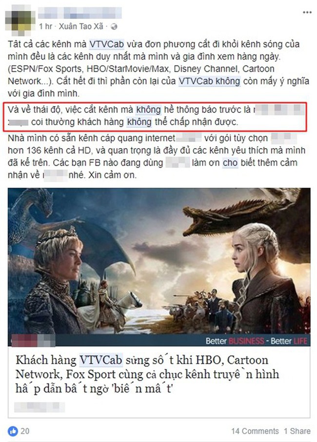 Người xem VTVcab bức xúc trước sự "biến mất" của 23 kênh truyền hình: "Không ai nhận được bất kì thông báo nào cả!" - Ảnh 3.
