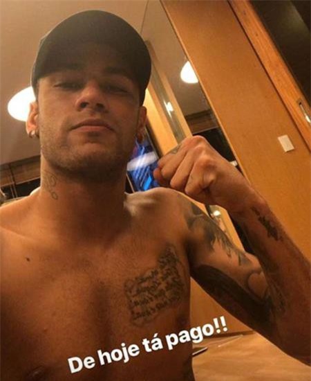 Neymar rất quyết tâm tập luyện