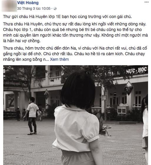 ong bo ha thanh viet thu gui ban cua con gai lop 1 vi "lam ton thuong hai vo chong" - 1