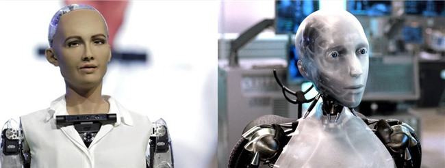 Robot Sophia nhận Will Smith làm anh trai mưa, không cho hôn nhưng vẫn nháy mắt thả thính - Ảnh 4.