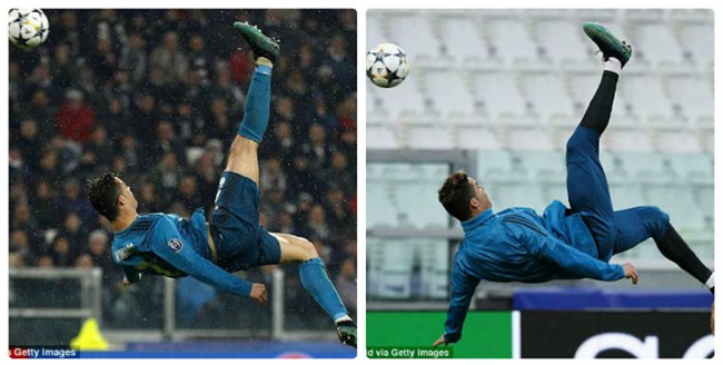 Ronaldo hủy diệt Juventus: Bật nhảy phi thường 2,3m, siêu phẩm từ khổ luyện - 1