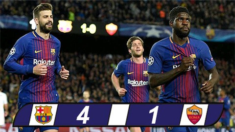 Barca 4-1 Roma: Suarez phá dớp tịt ngòi