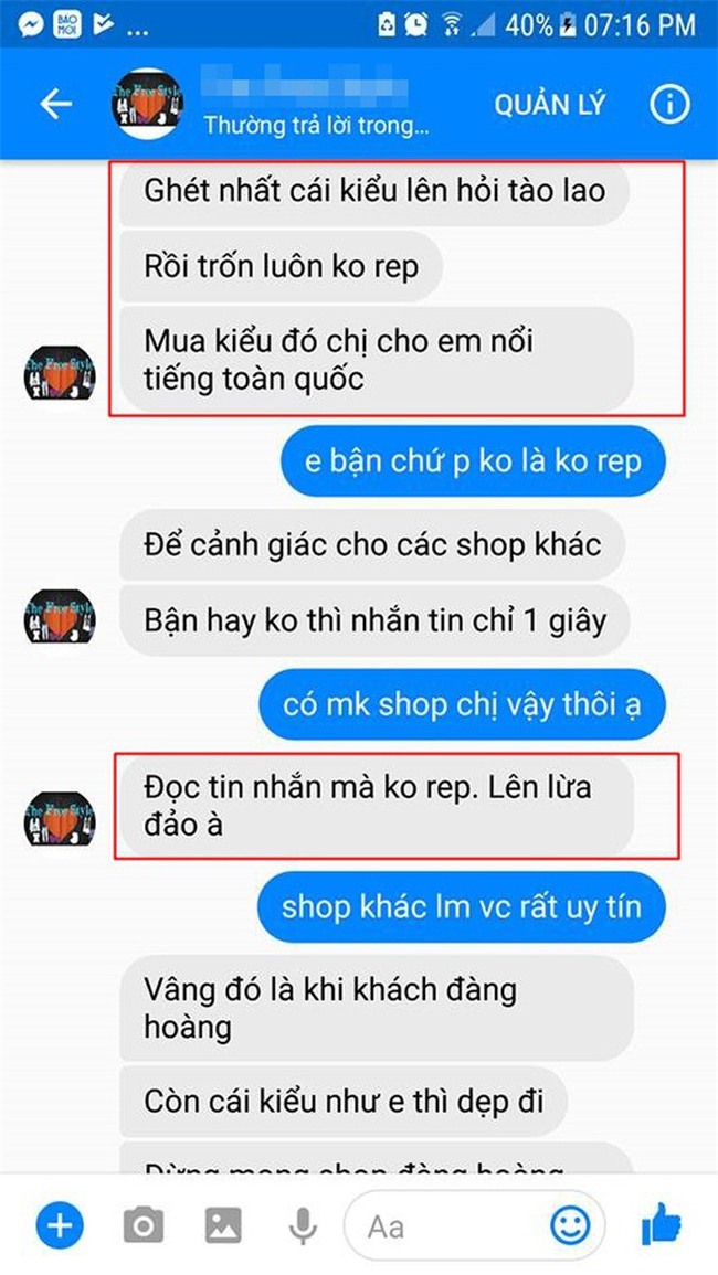 Cô gái căng thẳng không dám đi học vì mới inbox hỏi tư vấn mua áo online đã bị chủ shop tố chuyên lừa đảo và bùng hàng ở TP. HCM - Ảnh 4.