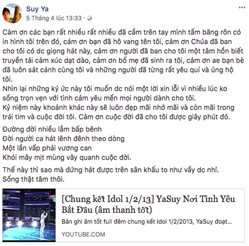 Nóng: Ya Suy gây xôn xao khi chia sẻ chuyện mất giọng, từ bỏ sân khấu - Ảnh 2.
