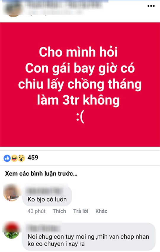 Đăng đàn hỏi có nên lấy chồng lương tháng 3 triệu không, cô nàng vô tình khiến hội chị em dậy sóng tranh cãi - Ảnh 1.