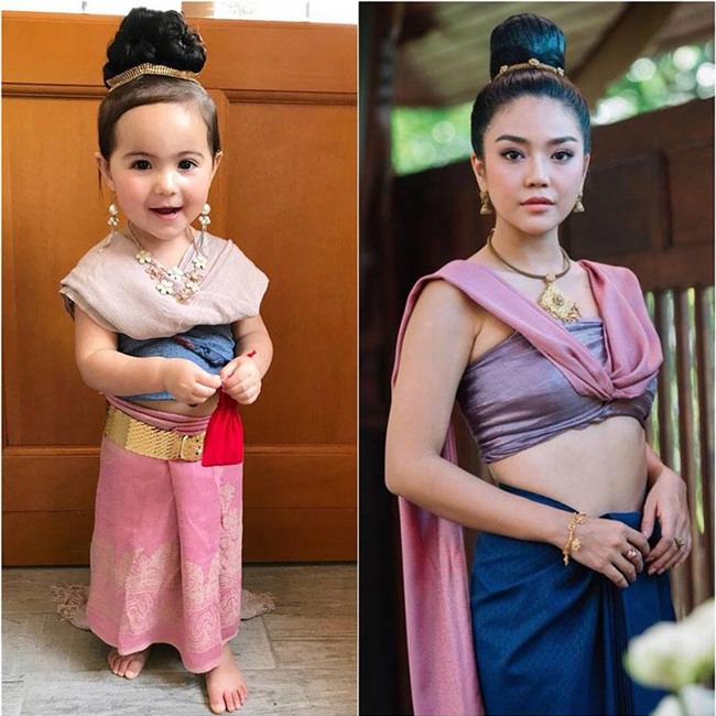 chi mac trang phuc truyen thong, co be lai 2 tuoi khien bao ba me muon co con gai - 18