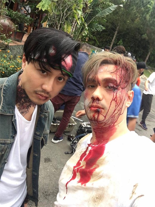 Diễn viên Việt Anh nhuộm tóc vàng trong loạt ảnh hậu trường quay Người Phán Xử 2 - Ảnh 4.