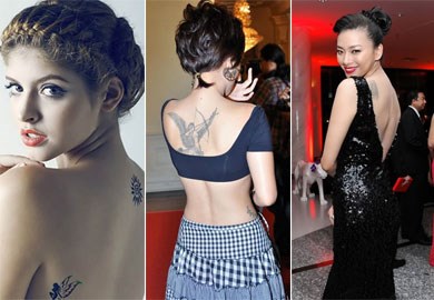 Mỹ nhân Việt gợi cảm với mốt xăm lưng
