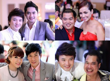 Ngọc Sơn đại diện nhà trai trong tiệc cưới Dương Ngọc Thái