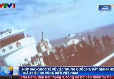Video: Bản tin VTV về việc tàu Trung Quốc đâm tàu Việt Nam