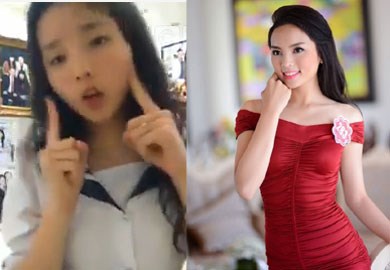 Hoa hậu Nguyễn Cao Kỳ Duyên cực xì tin khi diễn gwiyomi