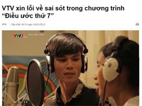 VTV phát thông báo xin lỗi về