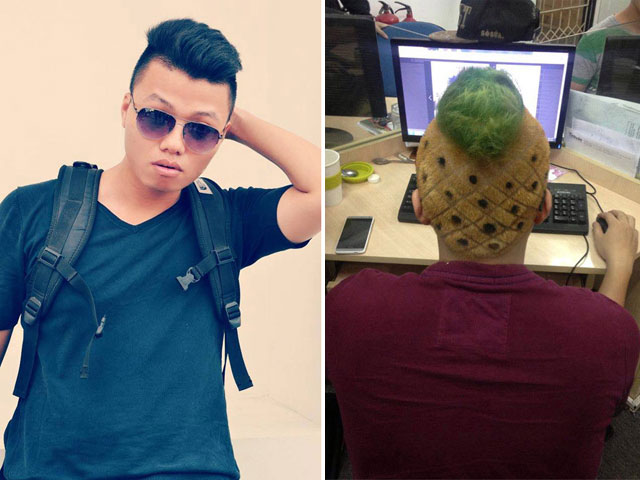 Tiến Đạt buộc phải thay thế mái tóc cá tính trước đó của mình bằng một 'quả đầu dứa'