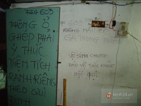 Vì mỗi phòng chỉ khoảng vài mét vuông, nên không gian riêng cần được đảm bảo. Có vẻ giống như kiểu kẻ vạch trên bàn để không ai lấn sang