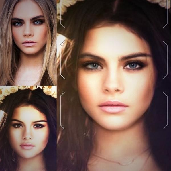 Khuôn mặt xinh đẹp của Selena Gomez và vẻ lạnh lùng của siêu mẫu Cara Delevingne khi phối cùng nhau lại trở nên cực kỳ ấn tượng.