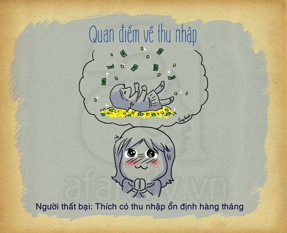 Người thành công thích tính thu nhập theo hiệu quả công việc mà họ làm ra.