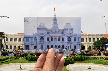 Tòa đô chánh ở thập niên 1960, nay là UBND TPHCM.