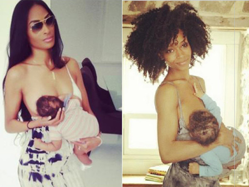 Hình ảnh đẹp mắt và đầy quyến rũ của 2 bà mẹ siêu mẫu Ashley Nicole và Yaya DaCosta