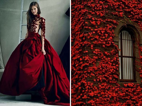 Marchesa Thu Đông 2012/Lá phong đỏ mùa Thu 