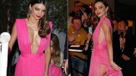 Tham hở bạo, Miranda Kerr để lộ vòng 3 tại Cannes 2015