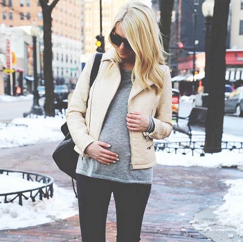 Style đường phố của mẹ bầu.