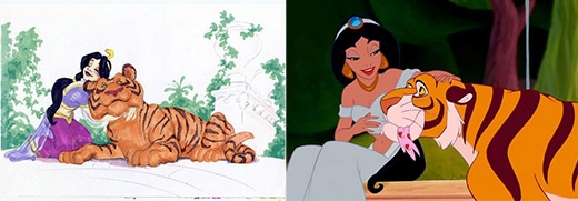 Jasmine bản phác thảo có tạo hình khá giống với phiên bản chính thức
