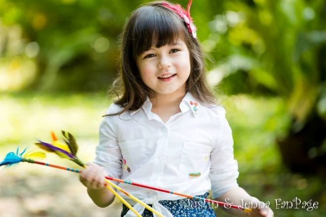 Hình ảnh cô bé lúc mới 5 tuổi.