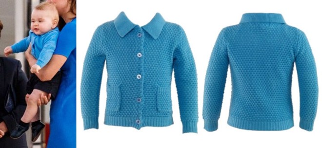Áo cardigan màu xanh da trời thuộc thương hiệu Rachel Riley có giá 89 USD. 