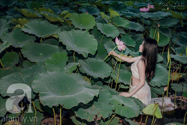 Ngọc Sương hiện tại là vũ công tại một công ty giải trí trong Sài Gòn, do có hợp đồng biểu diễn nên bay ra Hà Nội và tranh thủ tới Hồ Tây chụp ảnh lưu lại kỷ niệm.